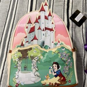 Disney Snow White Castle Backpack - Pink and White